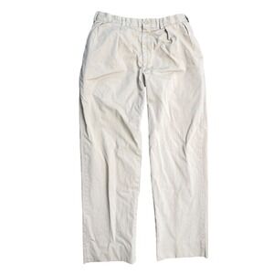 Bills Khakis Mens 34x29 Pleated Front Cotton Twill Cuffed Chino Pants Tan USA